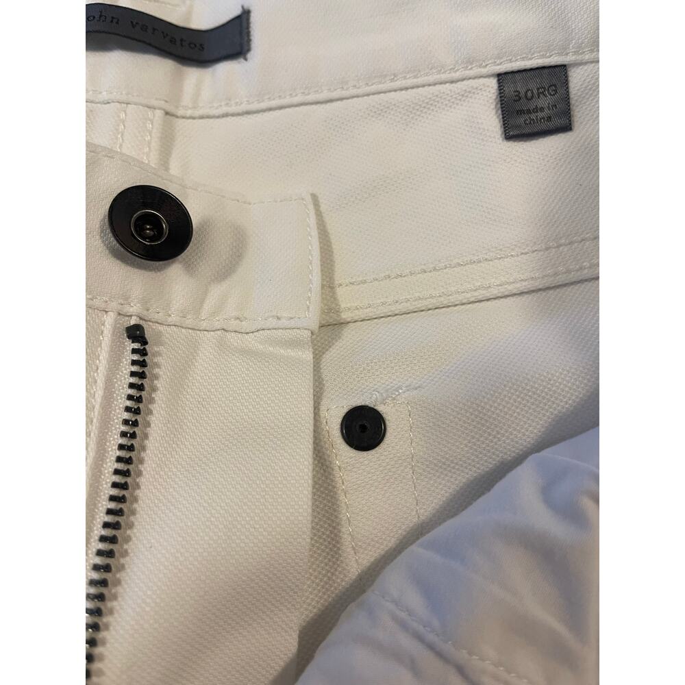 NWT: John Varvatos Woodward Slim Straight Jeans in White Size 30 - Picture 9 of 10
